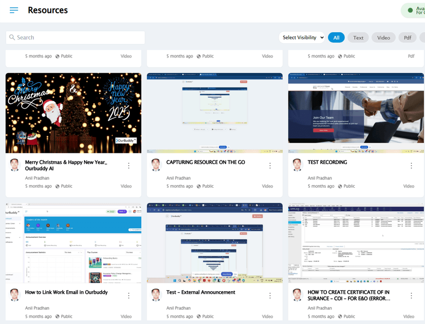 Personalized Resource Library